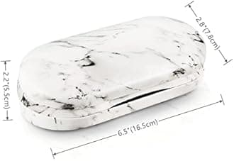 Glasses Cae and Contact Lens Case, AITIME 2 in 1 Double Sided Portable Contact Lens Case and Eyeglasses Case, with Mirror Tweezers Applicator and Solution Bottle, for Home Travel Kit