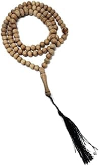 Muslim Tasbih 99 Beads 8 mm. Sandalwood AMN-369 Islam Prayer dhikr with Beautiful Decorated Tassel Eid Ramadan Gift