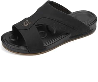 Arabic Slippers Men's Sandal Light Weight Slip On Ultra Soft Massage Grip Breathable Medical Water Proof Traditional Outdoor Arabic Sandals for Slippers Men, 45 EU