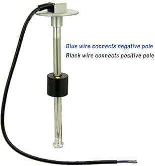 RV Marine Fuel Sending Unit, Water Level Gauge, Fuel Level Gauge, 0-190ohm Fuel Water Level Sensor Fuel Level Tank Sending Unit for Boat Truck Car RV (400mm, 5 Holes Sensor)
