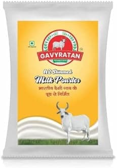 GAVYRATAN A2 Cow Skimmed Milk Powder 1kg | All Natural | 100% Pure | Boosts Liver Health Pack of 1 (Pack of 1)