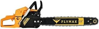 - Flymax 58CC 2 Stroke Petrol Chainsaw, 22-inch Bar, Heavy-Duty Wood Cutting Machine with Faster Titanium Chain, Taiwan made