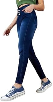 Miss Chase Women Jeans Miss Chase Women's Skinny Fit High/mid Rise Regular Length Stretchable Denim Jeans