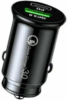 TRANZY USB C Car Charger, 36W PD & QC 3.0 Fast USB Car Charger, Cigarette Lighter Compatible with All Type C, USB Charger, Smartphones, Android, Navigator, Tablet, Camera, PSP Game (Black)