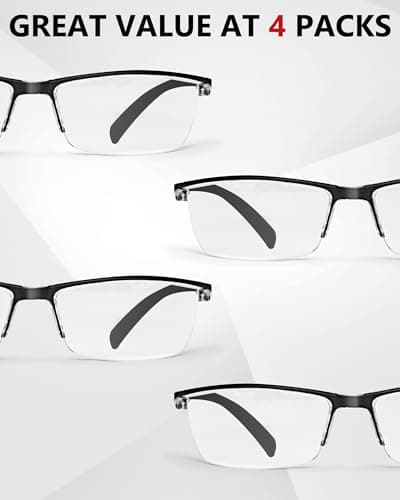 Reading Glasses Men Readers for Men Spring Hinges Blue Light Protection