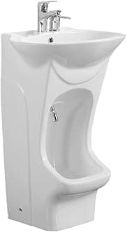 EVOLVE Ablution Wudu Wash Basin – Dual-Level Basin & Foot Wash Unit, Portable Hand Wash Sink, Free Standing Hand Wash Station, Bathroom Sink Unit – Perfect Wudu Basin for Home