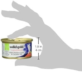 Solid Gold Wet Cat Food Pate in Coconut Oil - Healthy Canned Cat Food Pate w/Real Chicken Liver, Omega Fatty Acids & Vitamins - Grain Free & Gluten Free Canned Meals for Cats & Kittens - 24ct/3oz