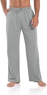 Agnes Urban Men's Joggers Sweatpants Open Bottom Straight Leg Casual Loose Fit Running Athletic Jersey Pants with Pockets