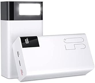 Power Bank 50000mAh Portable Charger: 22.5 W Fast Charging External Battery - Powerbank with Flashlight and Large Capacity-White