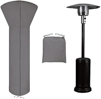 Easy-Going Patio Heater Cover with Zipper and Storage Bag, Waterproof Outdoor Heater Cover Dustproof, UV-Resisant, Wind-Resistant (89" H x 33" D x 19" B, Grey)