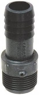 PVC Hose Connector - 1-1/4" MNPT Barb Fitting - Garden Hose Fitting Adapter