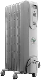 De'Longhi Oil filled Radiator Heater, 1500W Electric Space Heater for indoor use, portable room heater, Energy Saving, full room like office and bedroom with safety features, EW7707CM