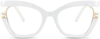 Cat Eye Reading Glasses for Women Vintage Floral Dual-color Full Rim Multicolor Blue Light Blocking Reader Eyeglasses