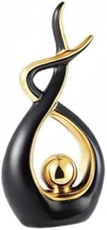 Modern Abstract Art Ceramic Statue, Table Decorations for Living Room Dining Room Office Centerpiece, 12.2" High