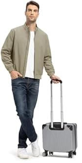 TBMPOY Mens Lightweight Jackets Light Windbreaker Full Zip Casual Work Jacket Golf Business Fall Track Coat with Pockets