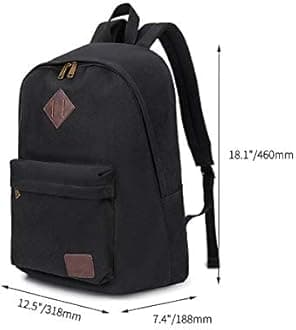 Canvas Vintage Backpack Lightweight Travel Daypack Laptop Backpack College Student Rucksack for Men Women