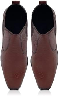 Men's Chelsea Boots, Snake Pattern Leather, Black Ankle Boots with Elastic Side Panels, Stylish & Versatile Formal & Casual & Versatile