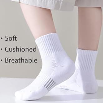 Kids Socks - Breathable Mesh & Cotton Ankle Athletic Socks for Boys & Girls, Youth 6/12 Pairs