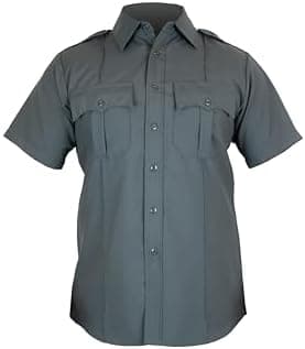 First Class 100% Polyester Short-Sleeve Men's Uniform Shirt Navy Blue