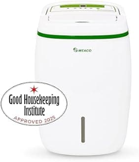 Meaco 20L Low Energy Dehumidifier and Air Purifier 2 in 1- Dehumidifier For Medium to Large Size Homes - Controls Humidity & Cleans Air All Year Round with HEPA filter [Energy Class A] White