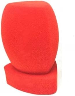 TV Microphone Windscreen Interview Mic Handheld Windshield large Microphone Cover Customized Microphone Sponge For TV Stations Reporters Interview(Red)