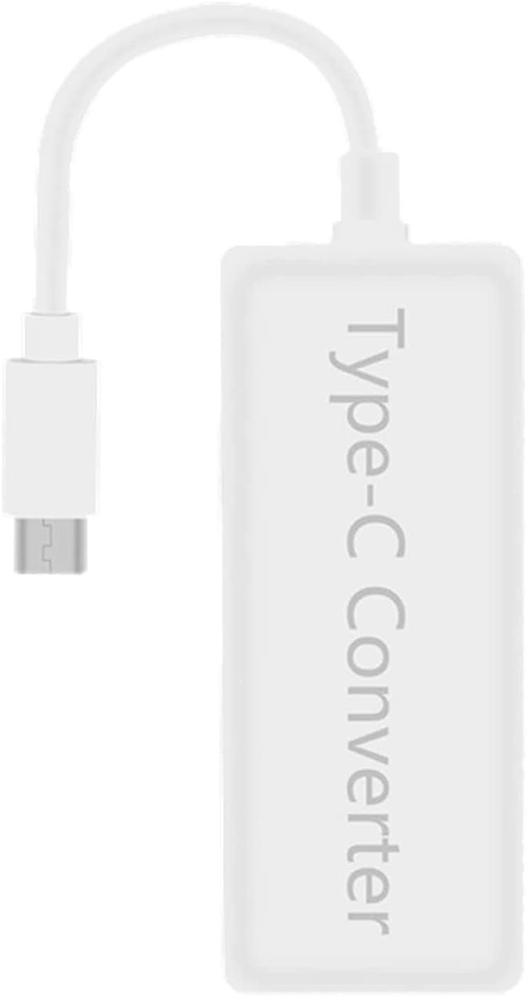 ABRALE USB C Adapter Compatible with MacBook Power Charger,Type-C to Magnetic Converter for USB-C Charging Laptop, Matebook, Switch, Phones and More Type C Devices (White)