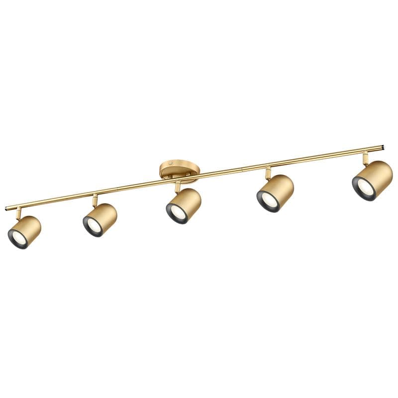 44" Adjustable LED Track Light - 4000K Gold Ceiling Track Lighting Fixture, Rotatable | Modern Kitchen Track Lights | Versatile LED Track Lighting Kit, 4FS78TL-5 BG
