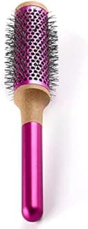 35mm/1.4inch Round Brush Comb For Dyson Hair Styling and Salon Blowout, Weighted Handle Vented Barrel Brush for Blow Drying, Curling, Straightening