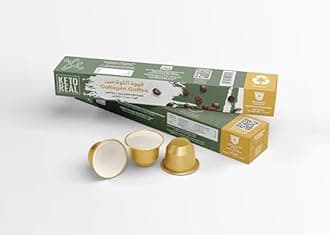 Keto Real Collagen Coffee 60g (10 Pods) 100% Arabica With Coffee and Collagen Peeptides