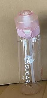 Water Bottle with Flavor Pods,Fruit Fragrance Water Bottle,Scent Water Cup,Sports Water Cup Suitable for Outdoor Sports (Green Apple, Citrus, Strawberry, Banana, Cranberry, Pink)