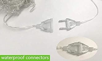 138 LED Curtain String Lights, Warm White, Waterproof, Indoor/Outdoor, Wedding/Christmas, 138 LEDs, Touch Control, 1.5W, 3000K, 10 Pcs Star String Lights