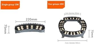 Tree Holding Light - Outdoor Landscape Lights, IP65 Outdoor Waterproof Tree Lighting Lights, AC220V RGB Landscape Garden Tree Lighting, Outdoor LED Surrounding Colored Hoop Tree Spotlight(White,1PCS(1