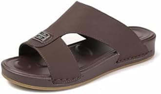 Arabic Slippers Men's Sandal Light Weight Slip On Ultra Soft Massage Grip Breathable Medical Water Proof Traditional Outdoor Arabic Sandals for Slippers Men, 45 EU