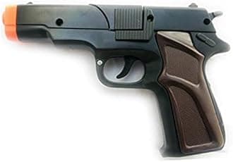 Black Toy Super Cap Gun 8-Shot Revolver Detective Police Cowboy Colt Agent 007Handgun