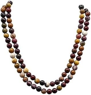 Certified Mookaite Jasper Crystal Japa Mala Saadi - 108 Beads Buddhist Prayer...