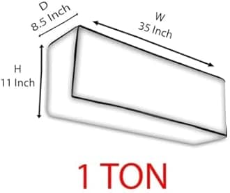 Da Anushi Polyester Split Ac Cover Indoor Unit For 1 Ton Capacity Ac, All Weather Cover/Attractive Digital Prints/Dustproof/Water Resistant Split Ac Cover (Maroon Leaf)