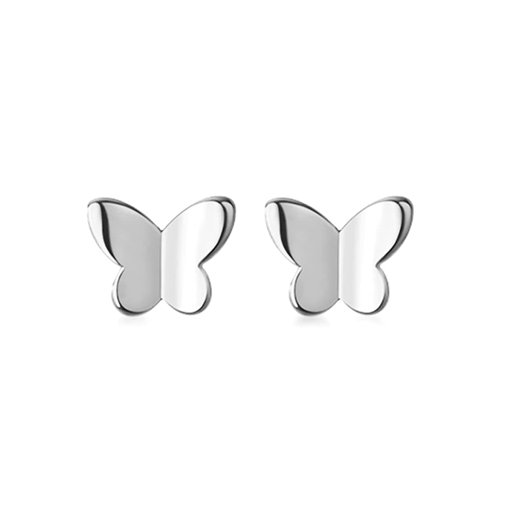 Solid 925 Sterling Silver Tiny Butterfly Earrings Studs for Women Teens Tiny Studs Earrings