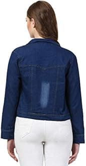 FUNDAY FASHION Womens Denim Standard Length Full Sleeve Solid Jacket