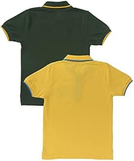 Boys Polo T-Shirts Pack of 2 by Cub McPaws | Kids Polo Neck Cotton Collared P...