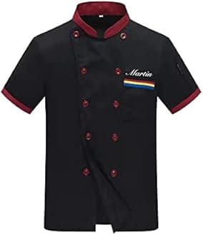 Personalized Chef Jackets Embroidered Chef Short Sleeve Chefs Work Clothes Kitchen Uniforms For Men Women