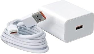 Original 33W SonicCharge 2.0 USB Charge with USB to Type-C Cable for Redmi Note 9 Pro Max, 10 Pro, 10 Pro Max, Note 8, Note 8 Pro, Note 7, Mi A1, Mi A2, Mi A3 Charger (TEN156)