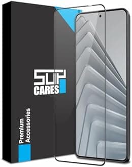 SupCares Tempered Glass for Redmi Note 14 (6.67 Inch) With Installation Kit | Military Grade Gorilla Screen Protector | Edge To Edge Coverage | Black