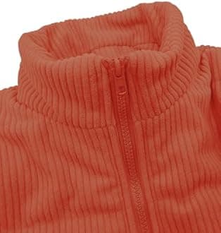 Floral Find Girls Long Sleeve Winter Jacket Coats Zip Up Stand Collar Corduroy Quilted Outerwear Jackets with Pocket