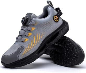 Steel Toe Shoes for Men Lightweight Air Cushion Safety Sneakers Slip Resistant Breathable Safety Work Boots