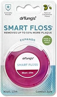 DrTung's Smart Floss, 30 yds, Dental Floss - Natural Cardamom Flavor Colors May Vary (3 Pack)