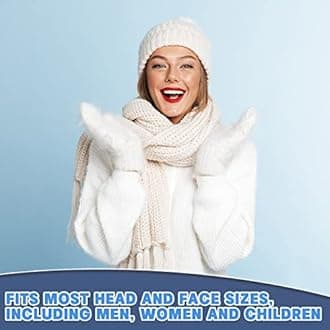 3-Hole Ski Mask Knitted Full Mask Windproof Balaclava Mask Winter Full Face Cover Cycling Mask Neck Warmer for Men Women