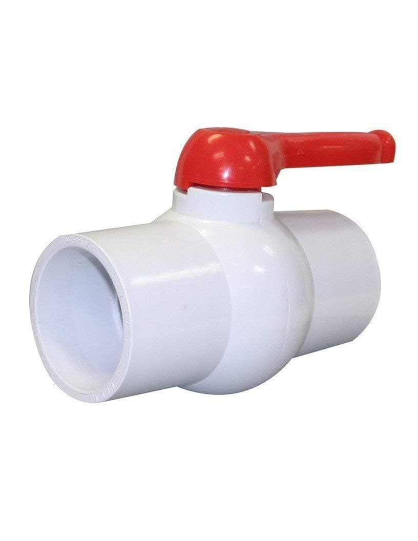 1/2" - 4" (Inch) PVC Ball Valve, Inline, Socket, FNPT, Slip x Slip Schedule 40 (3")