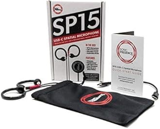 SP15C (USB-C) Stereo Microphone - New Binaural ASMR Technology Powered by Spatial Audio, Great for Podcasts, Recording Live Concerts, Band Practice, Sound for Video