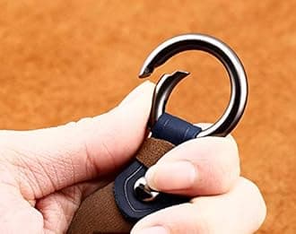 ontto Leather Key Fob Cover Keychain Compatible with BMW 5 7 Series Remote Display Brown