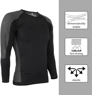 ALPIDEX Men's Functional Underwear Thermal Underwear Ski Underwear - Breathable, Warming and Quick Drying